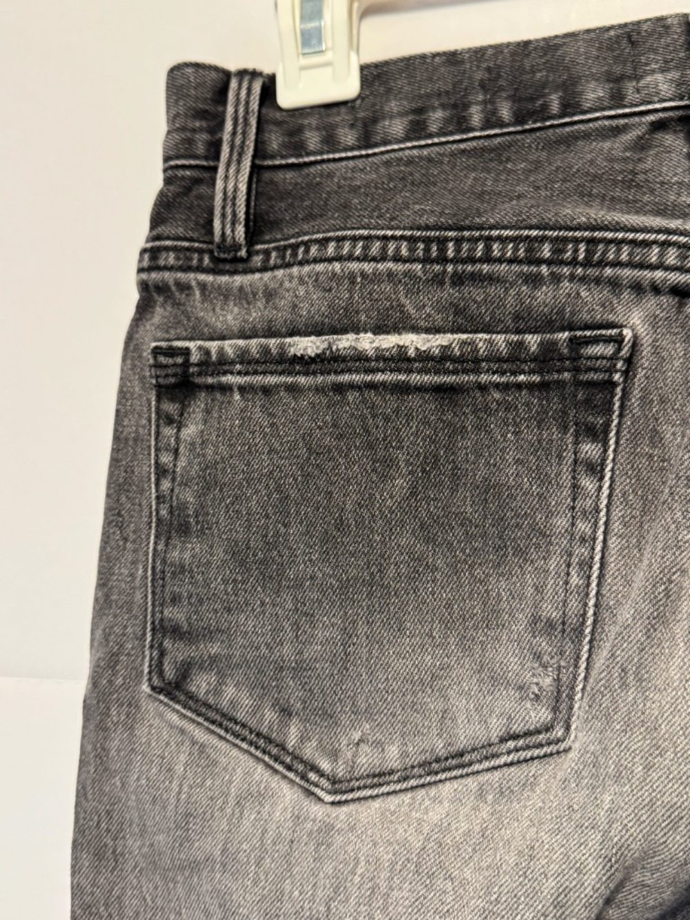 FRAME Le Nouveau Straight Jeans Gray Washed High Rise Size 25 Premium Denim - Picture 5 of 15